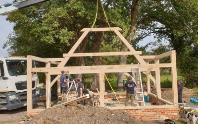 Raised-eaves oak building with upper floor
