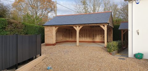Triple Carport near Salisbury - My Oak Frame
