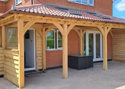 Wiltshire oak frame veranda
