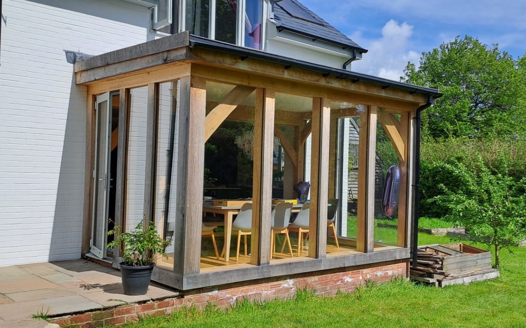 Oak frame extension, Lymington