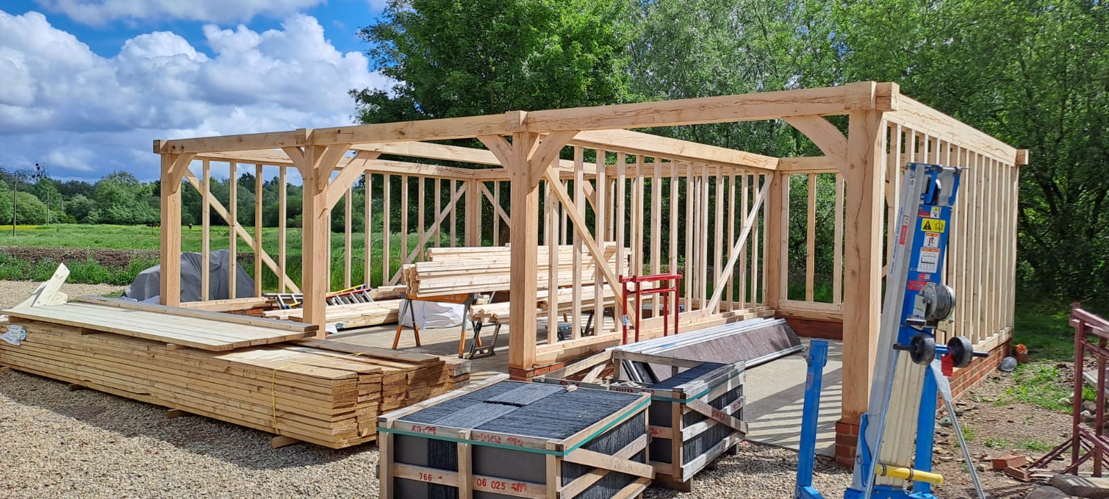 oak rafters Double_Oak_Garage_Newbury